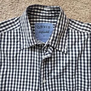 Orvis Black and White Checkered Men's Shirt